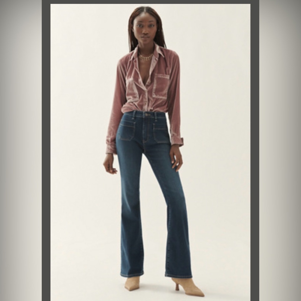 Anthropologie Pilcro Dark Blue Straight Leg Jeans